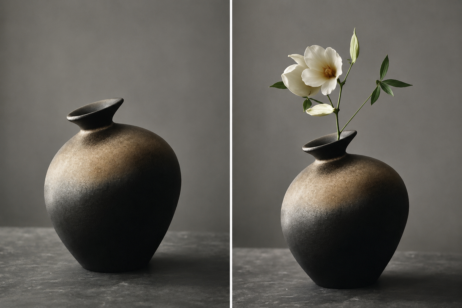 Luxury Sculptural Porcelain Vase/ Modern Minimalist Decor 