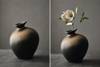 Luxury Sculptural Porcelain Vase/ Modern Minimalist Decor 