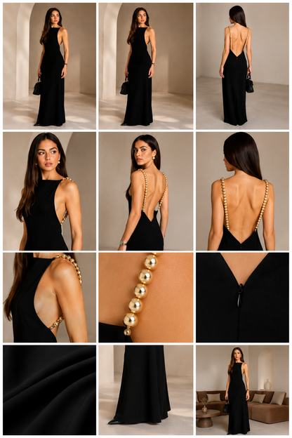 Aurelie Open Back Maxi Dress