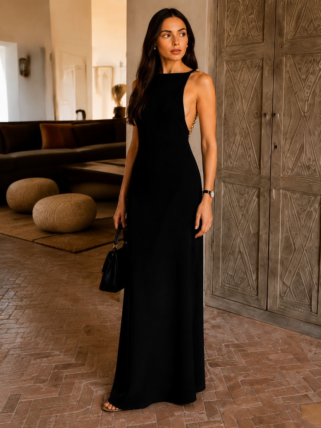 Aurelie Open Back Maxi Dress