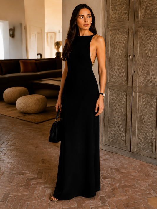 Aurelie Open Back Maxi Dress