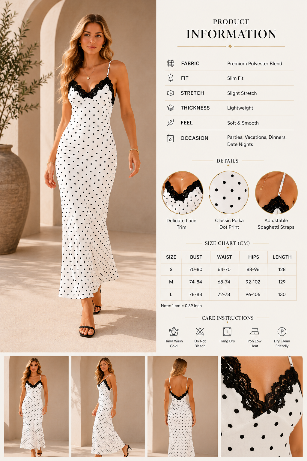 Monroe Polka Lace Dress 