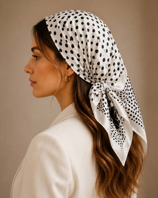 Élise Luxe Satin Square Scarf
