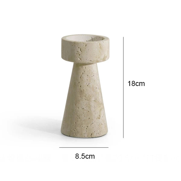 Luxury Travertine Stone Candle Holder /Minimalist Decor