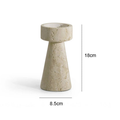 Luxury Travertine Stone Candle Holder /Minimalist Decor